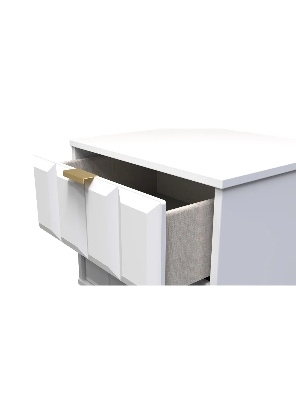 Ready Assembled Cube 2 Drawer Bedside Cabinet - One Size Image 5
