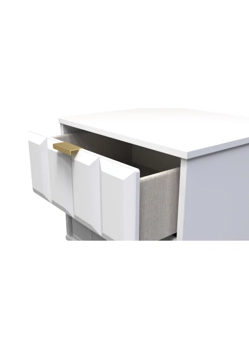 Ready Assembled Cube 2 Drawer Bedside Cabinet - One Size Image 5