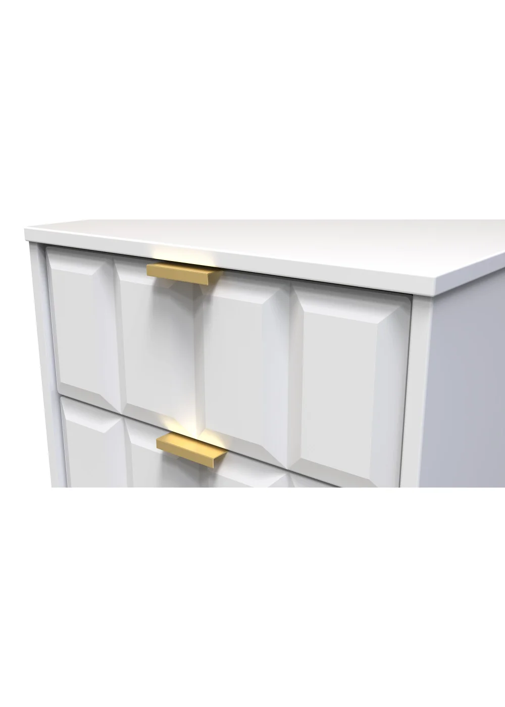 Ready Assembled Cube 2 Drawer Bedside Cabinet - One Size Image 4