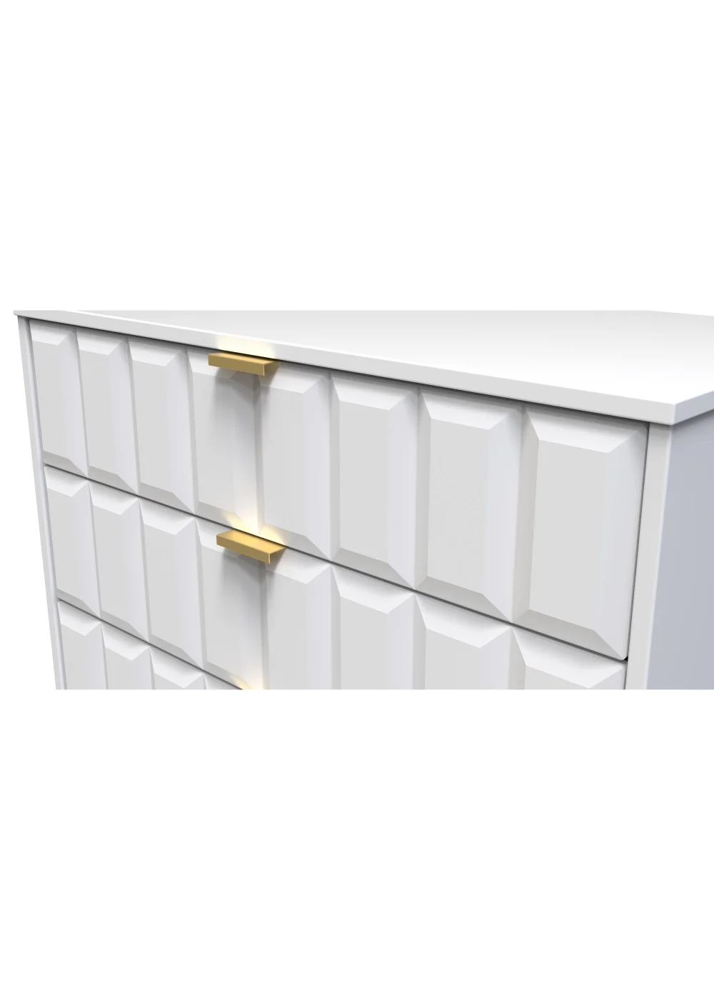 Ready Assembled Cube 3 Drawer Chest of Drawers - One Size Image 4