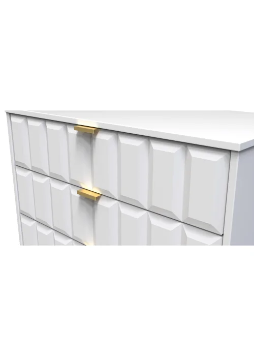 Ready Assembled Cube 3 Drawer Chest of Drawers - One Size Image 4