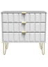 Ready Assembled Cube 3 Drawer Chest of Drawers - One Size Image 1