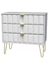 Ready Assembled Cube 3 Drawer Chest of Drawers - One Size Image 3