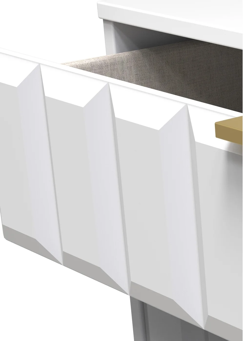 Ready Assembled Cube 3 Drawer Chest of Drawers - One Size Image 2