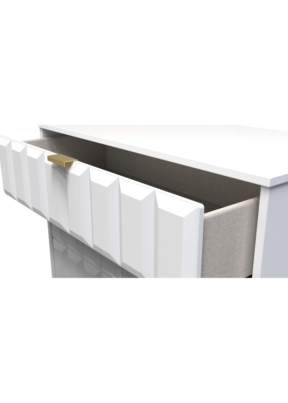 Ready Assembled Cube 4 Drawer Chest of Drawers - One Size Image 5