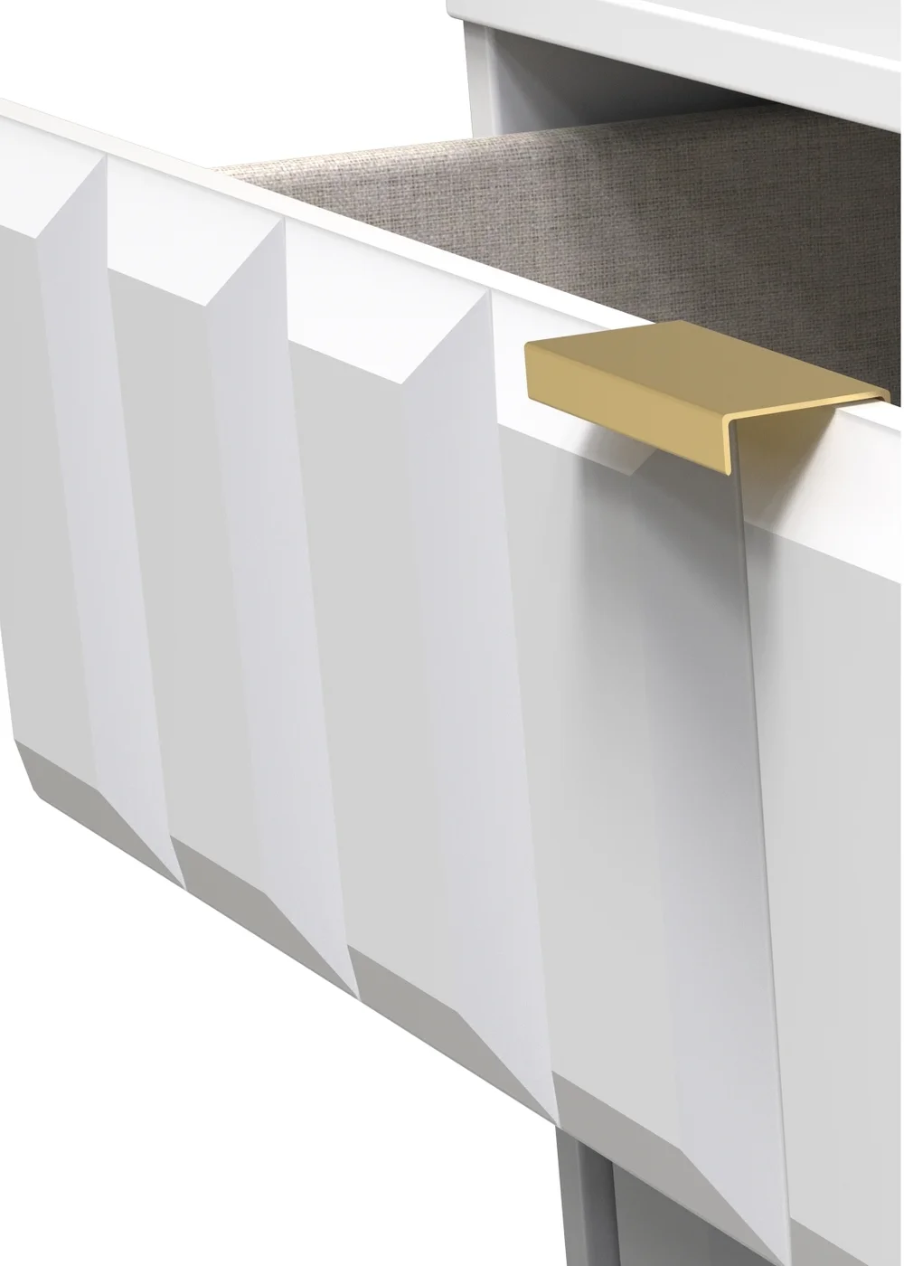 Ready Assembled Cube 5 Drawer Chest of Drawers - One Size Image 2