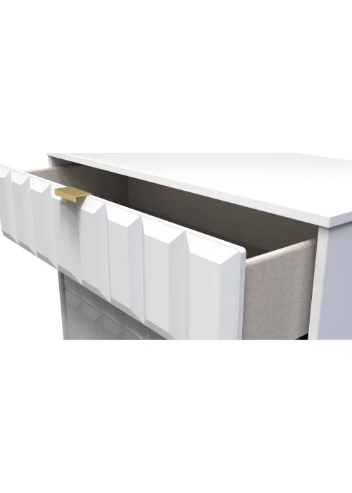 Ready Assembled Cube 5 Drawer Chest of Drawers - One Size Image 5