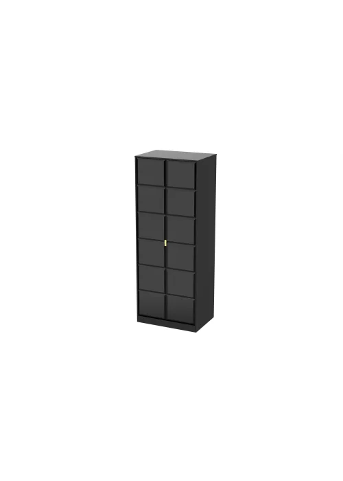 Swift Cube 2 Door Tall Wardrobe (197cm x 53cm x 74cm) - One Size Image 3