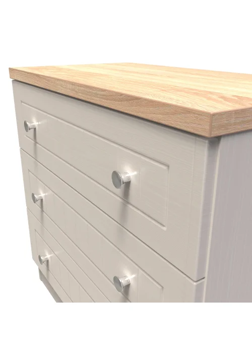 Swift Vienna 3 Drawer Chest of Drawers (69.5cm x 41.5cm x 76.5cm) - One Size Image 4