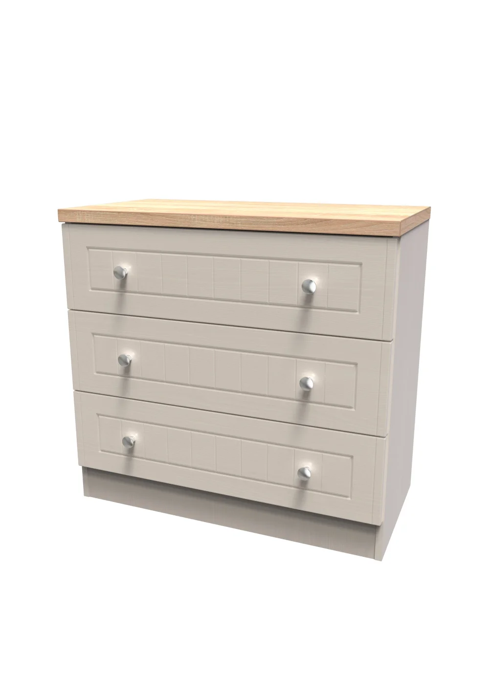 Swift Vienna 3 Drawer Chest of Drawers (69.5cm x 41.5cm x 76.5cm) - One Size Image 3