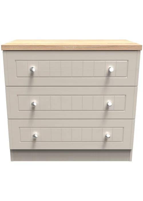 Swift Vienna 3 Drawer Chest of Drawers (69.5cm x 41.5cm x 76.5cm) - One Size Image 1