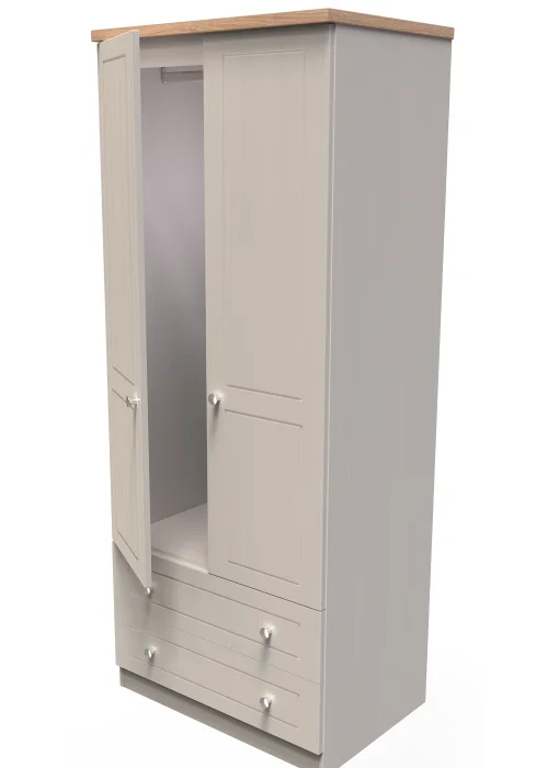 Swift Vienna 2 Door 2 Drawer Wardrobe (182.5cm x 53cm x 74cm) - One Size Image 4