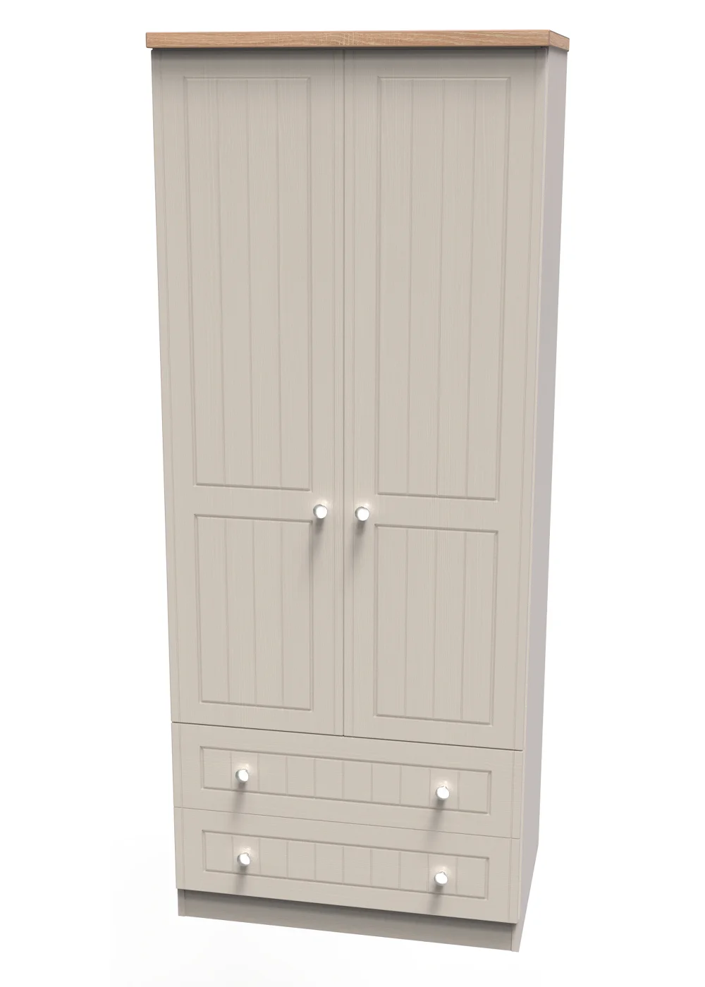 Swift Vienna 2 Door 2 Drawer Wardrobe (182.5cm x 53cm x 74cm) - One Size Image 3