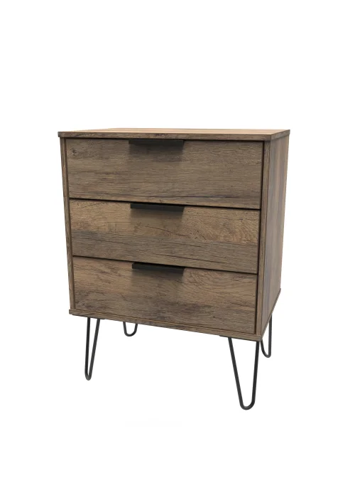 Swift Milano 3 Drawer Midi Chest (74cm x 39.5cm x 57.5cm) - One Size Image 3
