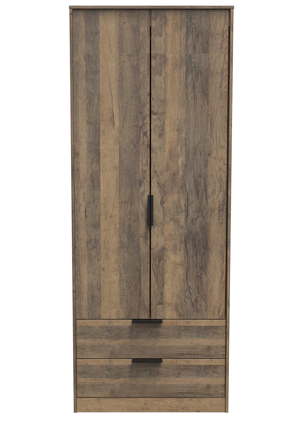 Swift Milano Tall 2 Drawer Wardrobe (197cm x 53cm x 74cm) - One Size Image 1