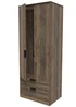 Swift Milano Tall 2 Drawer Wardrobe (197cm x 53cm x 74cm) - One Size Image 3
