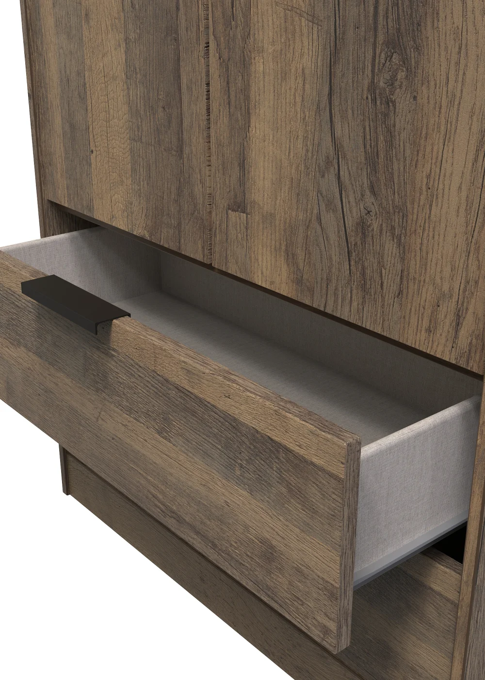 Swift Milano Tall 2 Drawer Wardrobe (197cm x 53cm x 74cm) - One Size Image 5