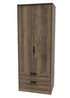 Swift Milano Tall 2 Drawer Wardrobe (197cm x 53cm x 74cm) - One Size Image 4