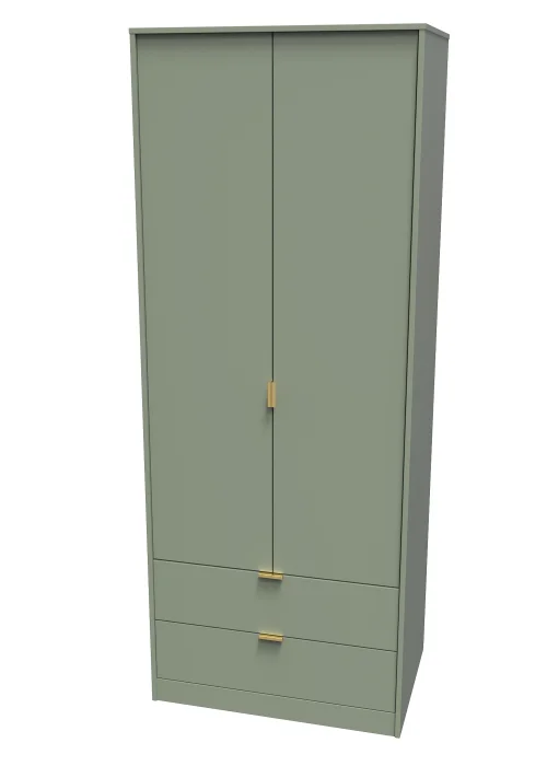 Swift Cordoba 2 Drawer Wardrobe (197cm x 53cm x 74cm) - One Size Image 4