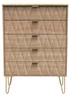 Swift Prism 5 Drawer Chest (107.5cm x 41.5cm x 76.5cm) - One Size Image 1