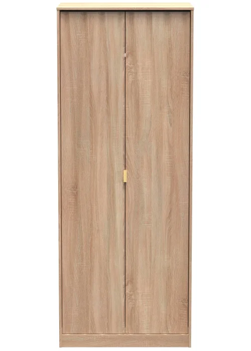Swift Prism 2 Door Wardrobe (197cm x 53cm x 74cm) - One Size Image 1