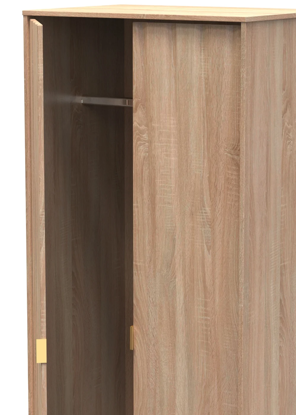 Swift Prism 2 Door Wardrobe (197cm x 53cm x 74cm) - One Size Image 3