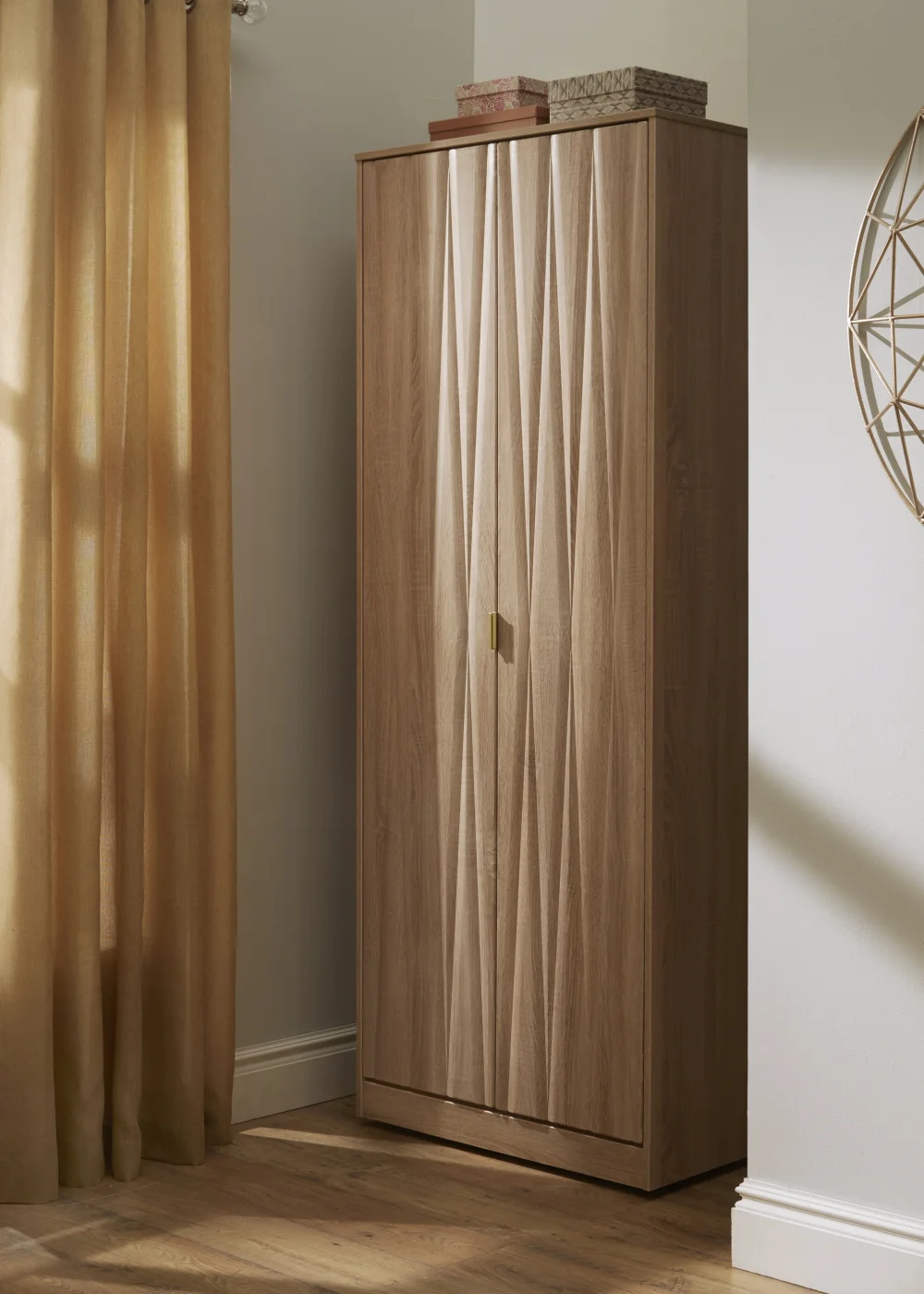 Swift Prism 2 Door Wardrobe (197cm x 53cm x 74cm) - One Size Image 2