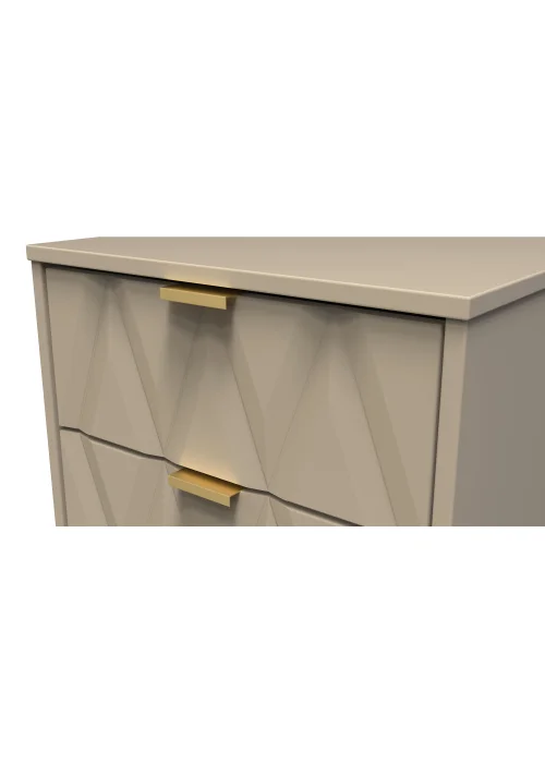 Ready Assembled Prism 2 Drawer Bedside Table - One Size Image 5