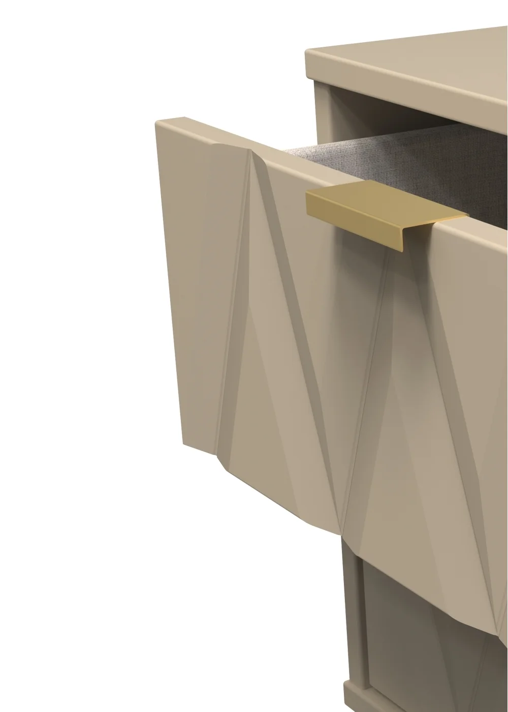 Ready Assembled Prism 2 Drawer Bedside Table - One Size Image 3