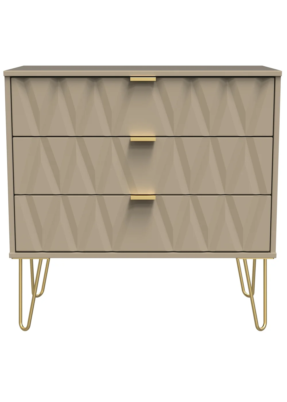 Ready Assembled Prism 3 Drawer Chest - One Size Image 1