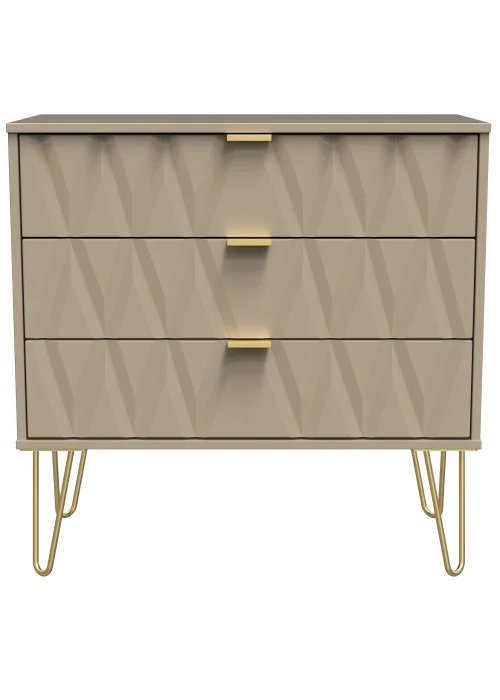 Ready Assembled Prism 3 Drawer Chest - One Size Image 1