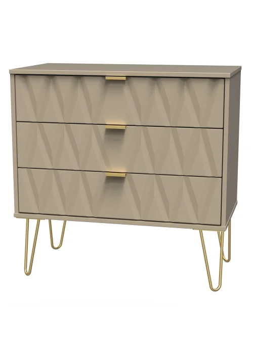 Ready Assembled Prism 3 Drawer Chest - One Size Image 3