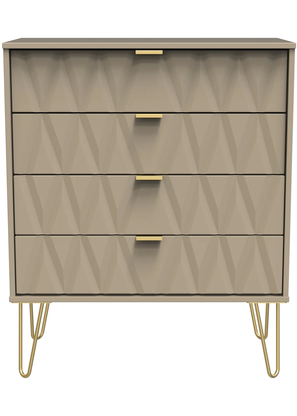 Ready Assembled Prism 4 Drawer Chest - One Size Image 1