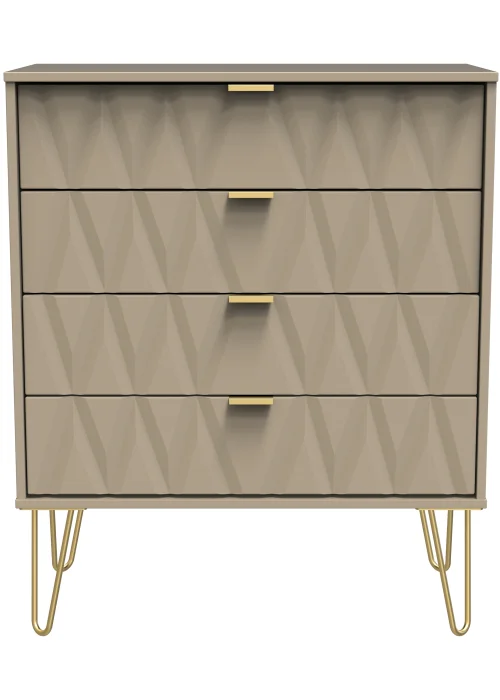 Ready Assembled Prism 4 Drawer Chest - One Size Image 1