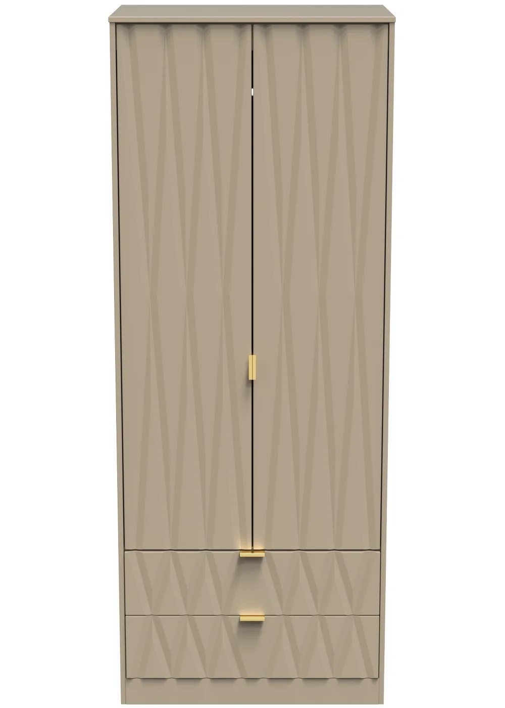 Ready Assembled Prism 2 Door 2 Drawer Wardrobe - One Size Image 2