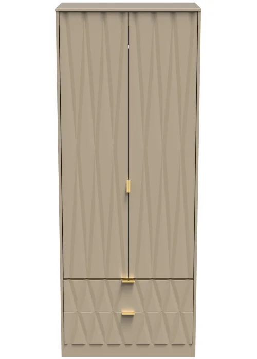 Ready Assembled Prism 2 Door 2 Drawer Wardrobe - One Size Image 2