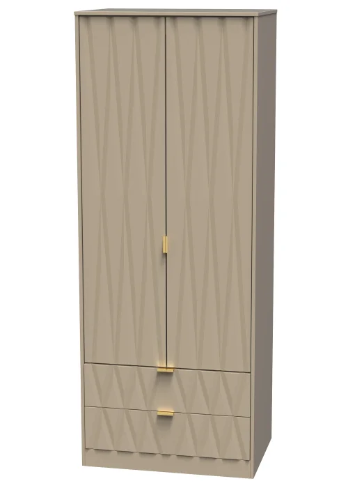 Ready Assembled Prism 2 Door 2 Drawer Wardrobe - One Size Image 4