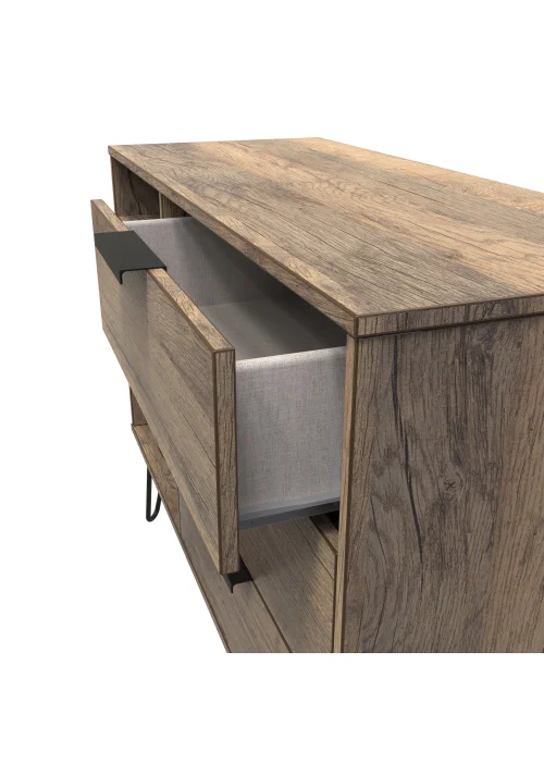 Swift Milano Natural 3 Drawer TV Unit (74cm x 39.5cm x 97cm) - One Size Image 5