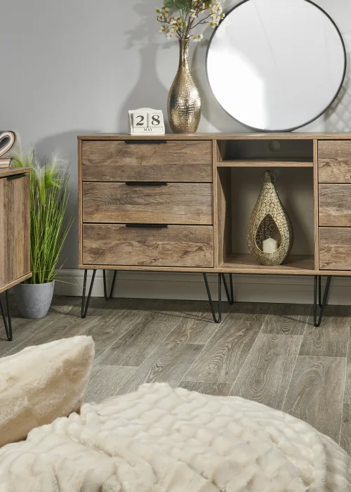 Swift Milano Natural 3 Drawer TV Unit (74cm x 39.5cm x 97cm) - One Size Image 2
