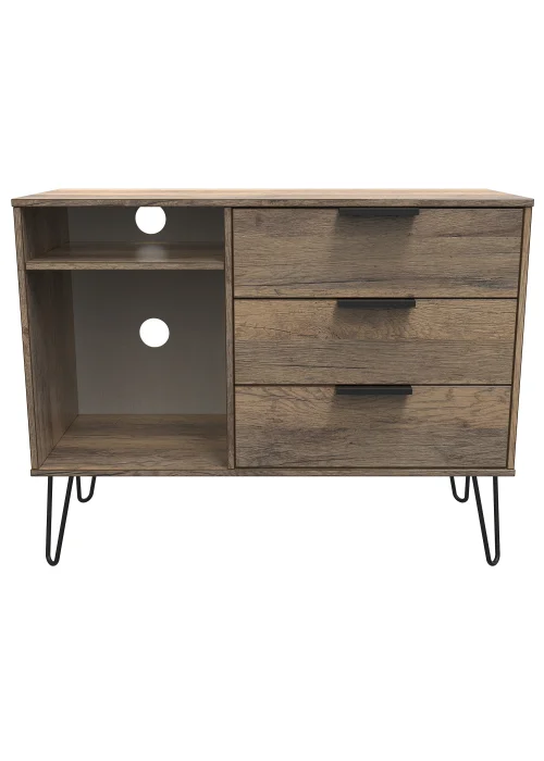 Swift Milano Natural 3 Drawer TV Unit (74cm x 39.5cm x 97cm) - One Size Image 1