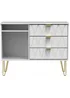 Swift Prism 3 Drawer TV Unit (74cm x 39.5cm x 97cm) - One Size Image 1