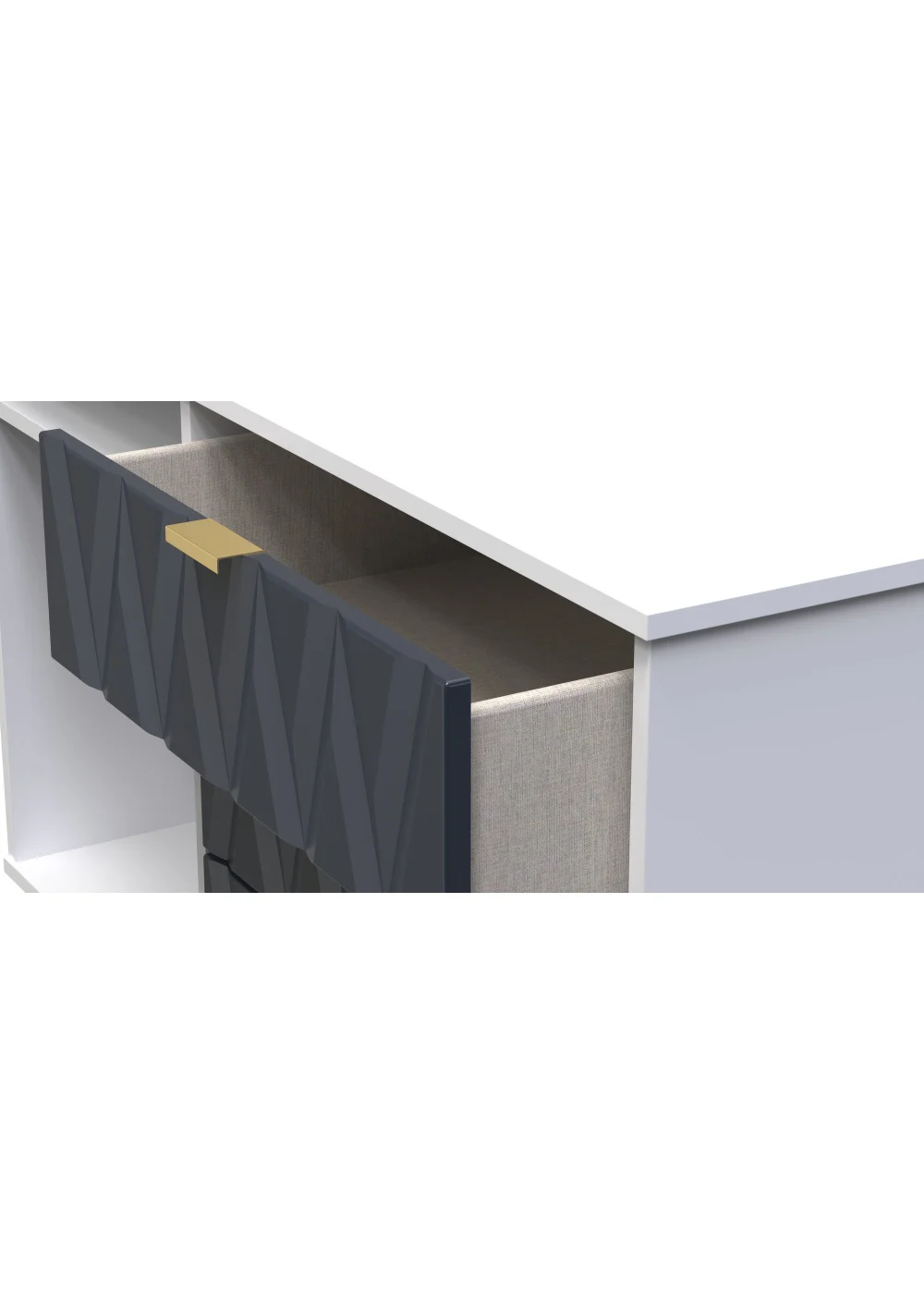 Swift Prism 3 Drawer TV Unit (74cm x 39.5cm x 97cm) - One Size Image 5