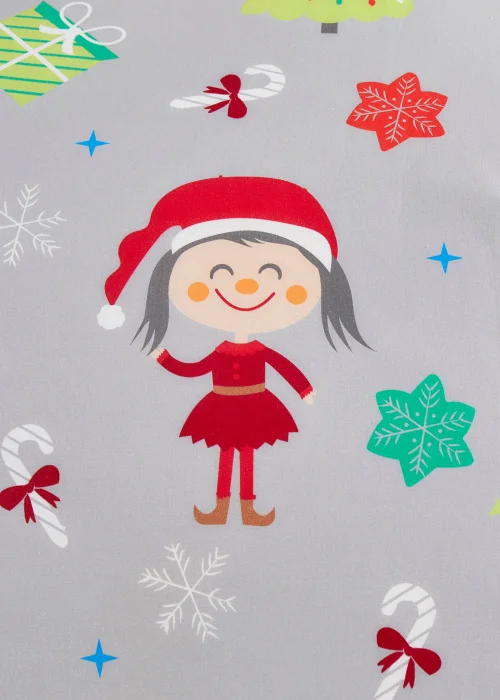 Fusion Christmas Elf & Santa Grey Duvet Cover - Single Image 3