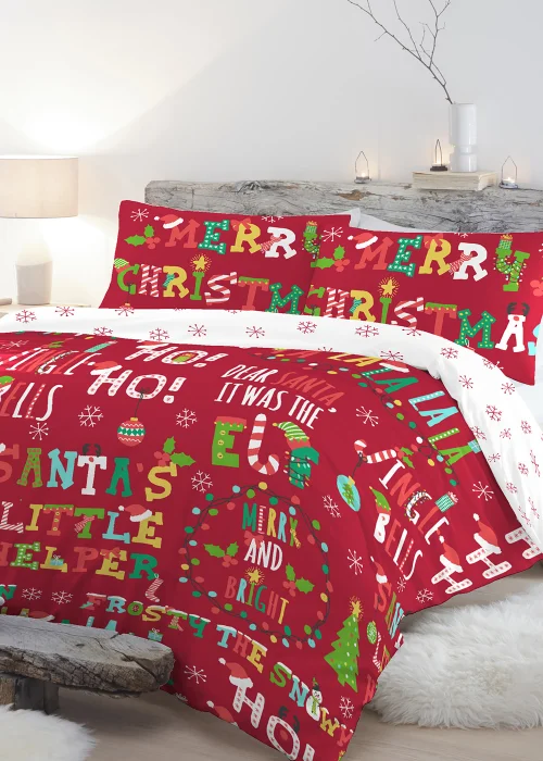 Fusion Christmas Santa's Little Helper Duvet Cover - Single Image 1