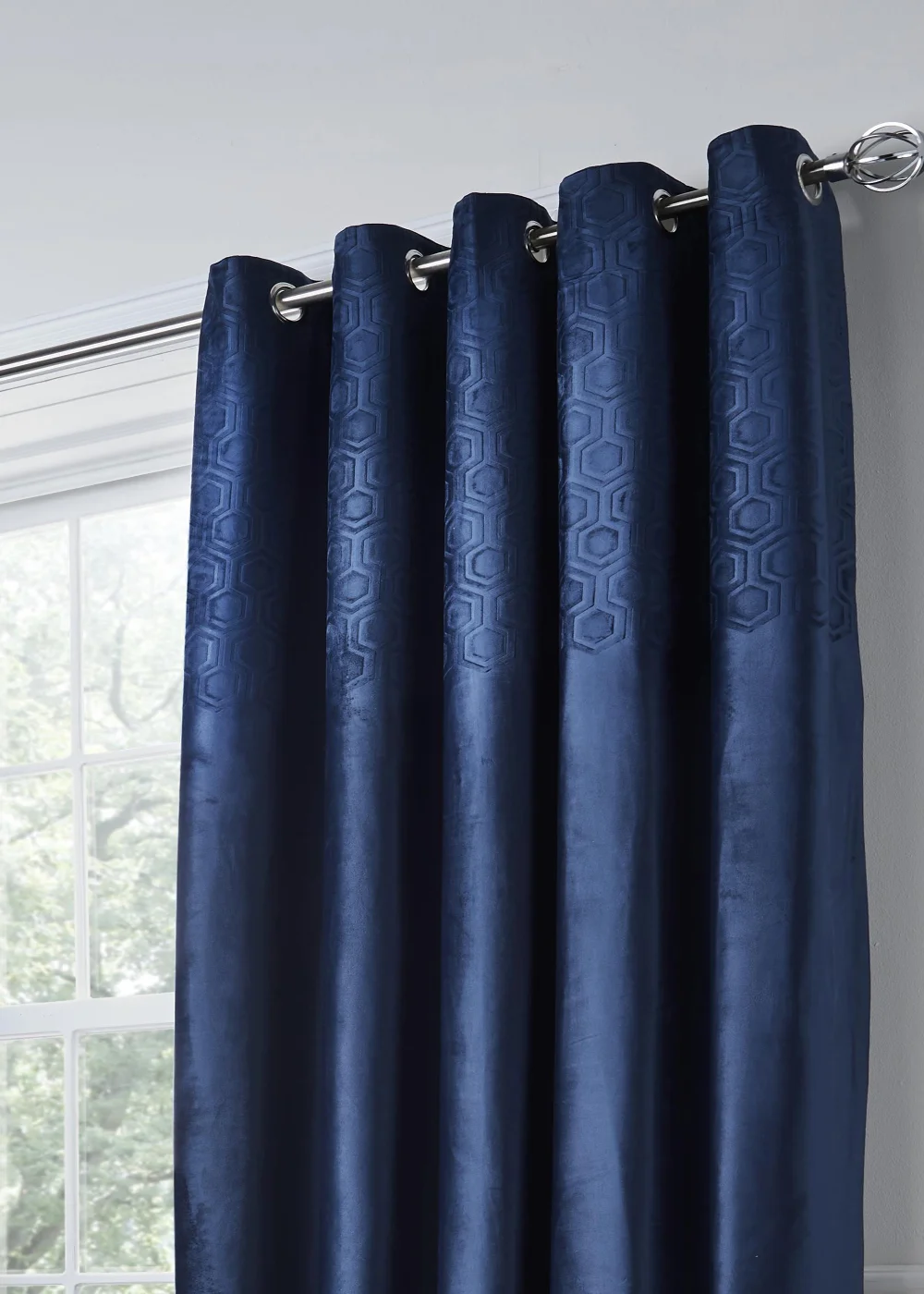 Appletree Boutique Jasper Pair of Eyelet Curtains - 46W X 54D (116x137cm) Image 2