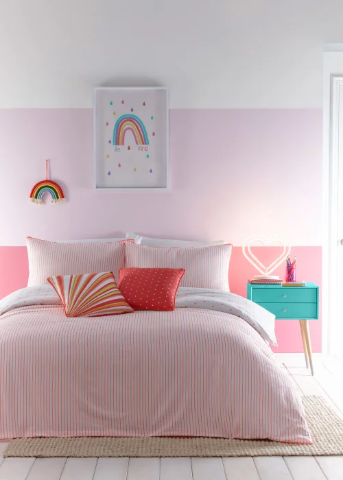 Appletree Kids Tilly Spot Reversible Orange Duvet Cover Set - Single Image 2