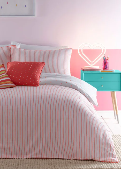 Appletree Kids Tilly Spot Reversible Orange Duvet Cover Set - Single Image 3