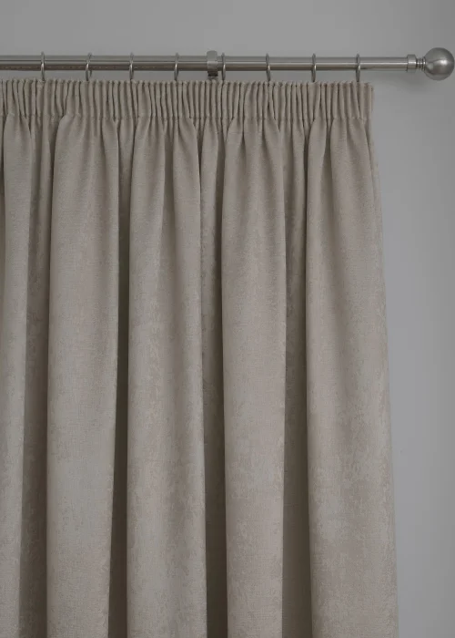 Fusion Galaxy Dimout Beige Pencil Pleat Curtains - 46W X 54D (116x137cm) Image 2