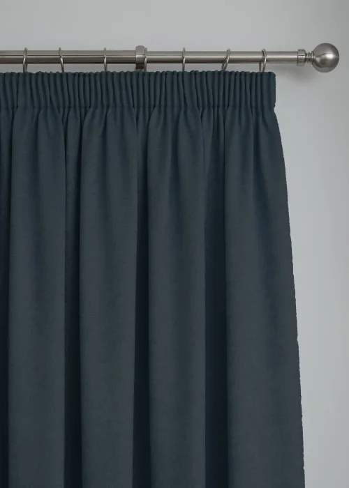 Fusion Galaxy Dimout Navy Pencil Pleat Curtains - 46W X 54D (116x137cm) Image 2