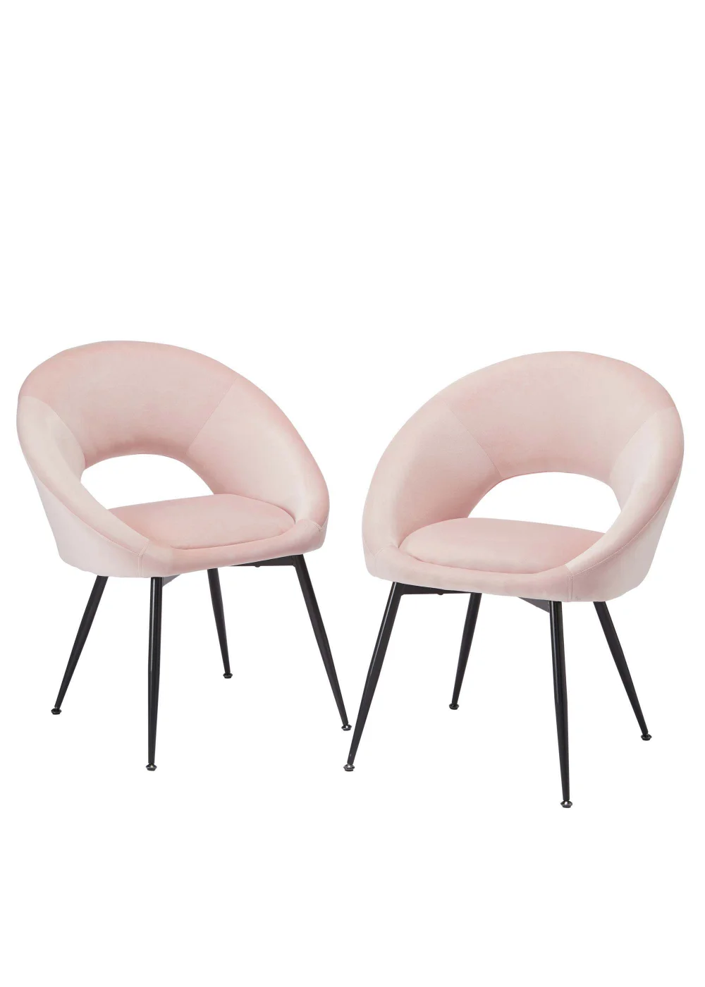 LPD Furniture Set of 2 Lulu Dining Chairs Pink - No Size Image 1
